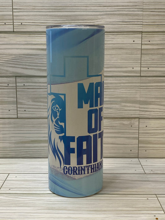 20oz Stainless Tumbler MAN OF FAITH