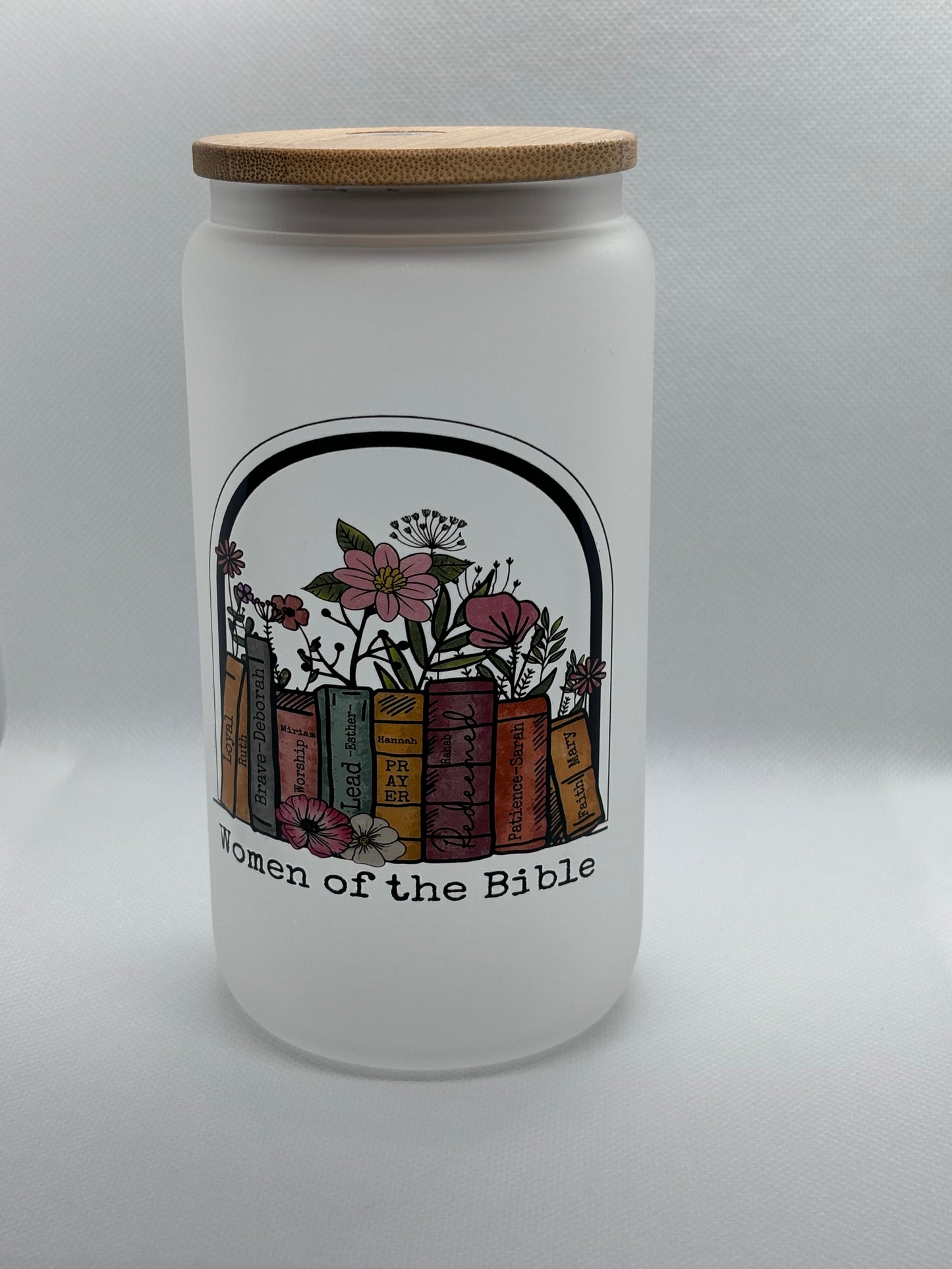 16OZ GLASS CUP WOMEN OF THE BIBLE